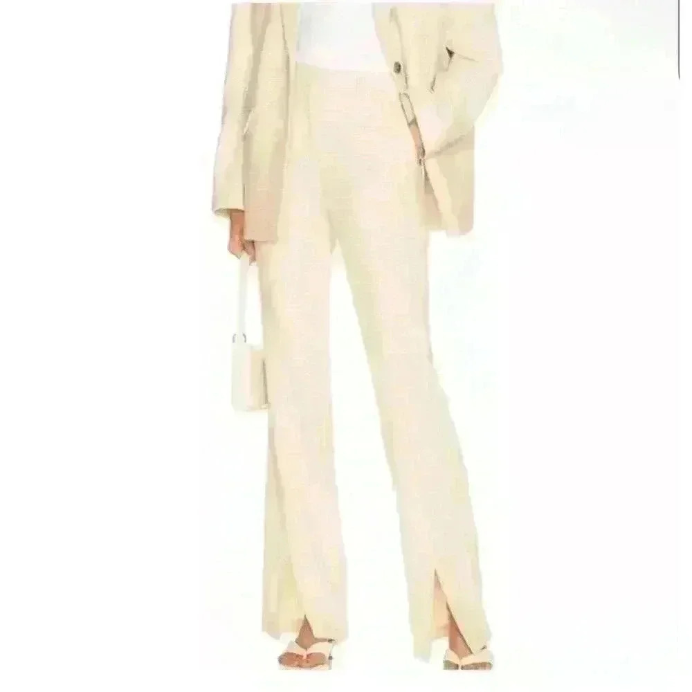 New NWT Anine Bing Joelle Houndstooth Wool Pants Sz EU 36